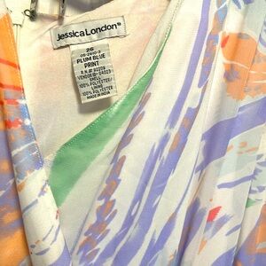 Jessica London Fly Away Maxi Dress pastel colors